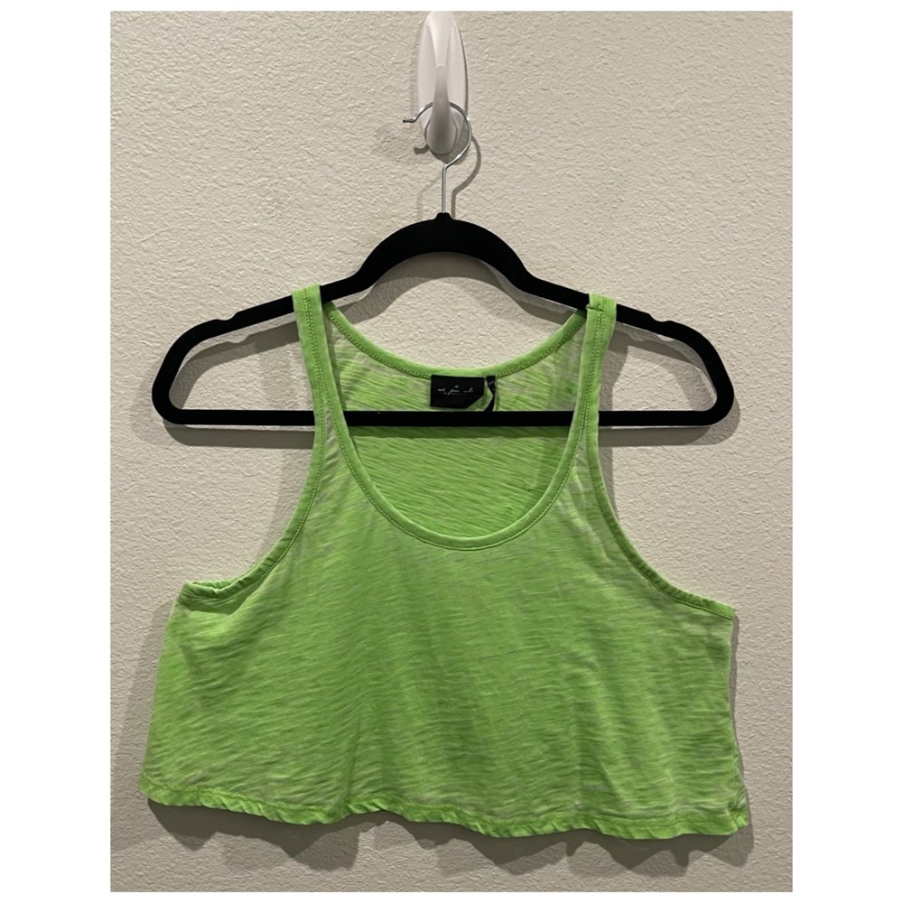 OUT FROM UNDER Round Neck Green Sleeveless Crop Top